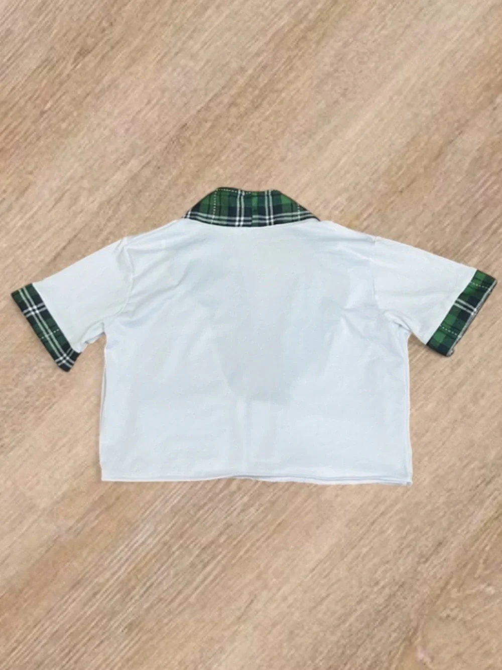 🔥 Plaid School Girl Tie Front Crop Top NWOT